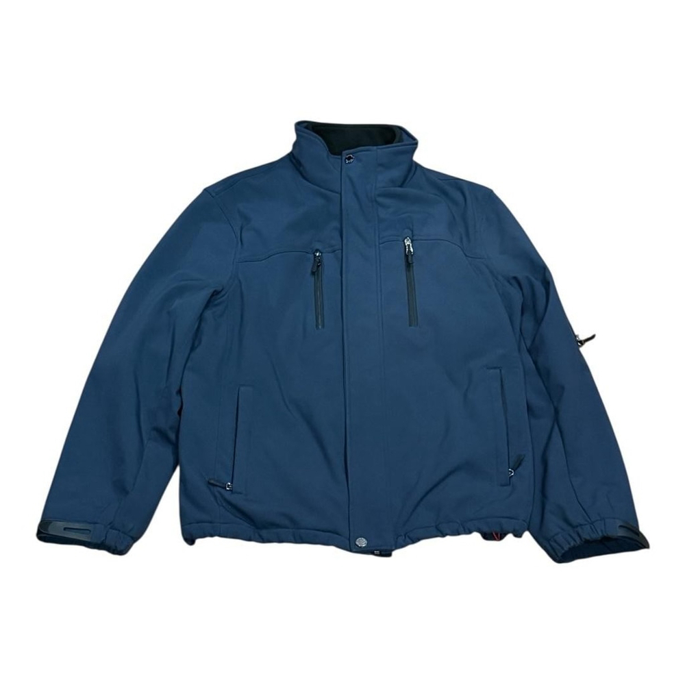 Calvin Klein Jacket Mens Large Blue Windbreaker Water Resistant Zip Pockets